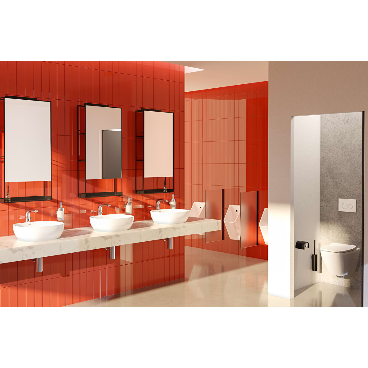 Root Round Temassız Çanak Lavabo Bataryası